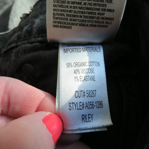 AGOLDE Riley High Rise Straight Crop (Stretch) Jeans in Panoramic Black Size 31 - Picture 14 of 14